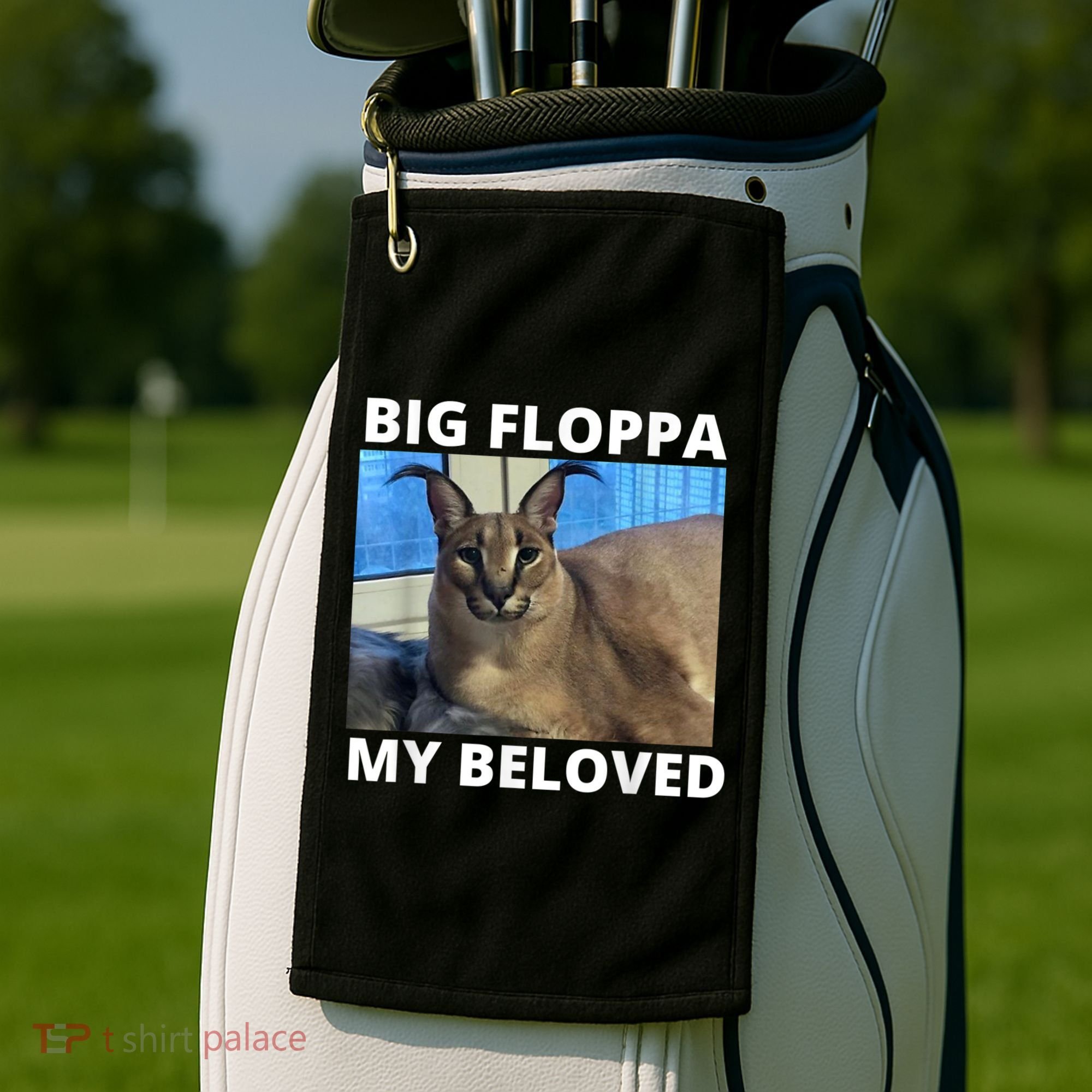 Big Floppa My Beloved Caracal Cat Meme Golf Towel