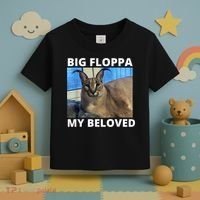 Big Floppa My Beloved Caracal Cat Meme Toddler T-Shirt thumb 3