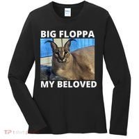 Big Floppa My Beloved Caracal Cat Meme Women's Long Sleeve Shirt thumb 0