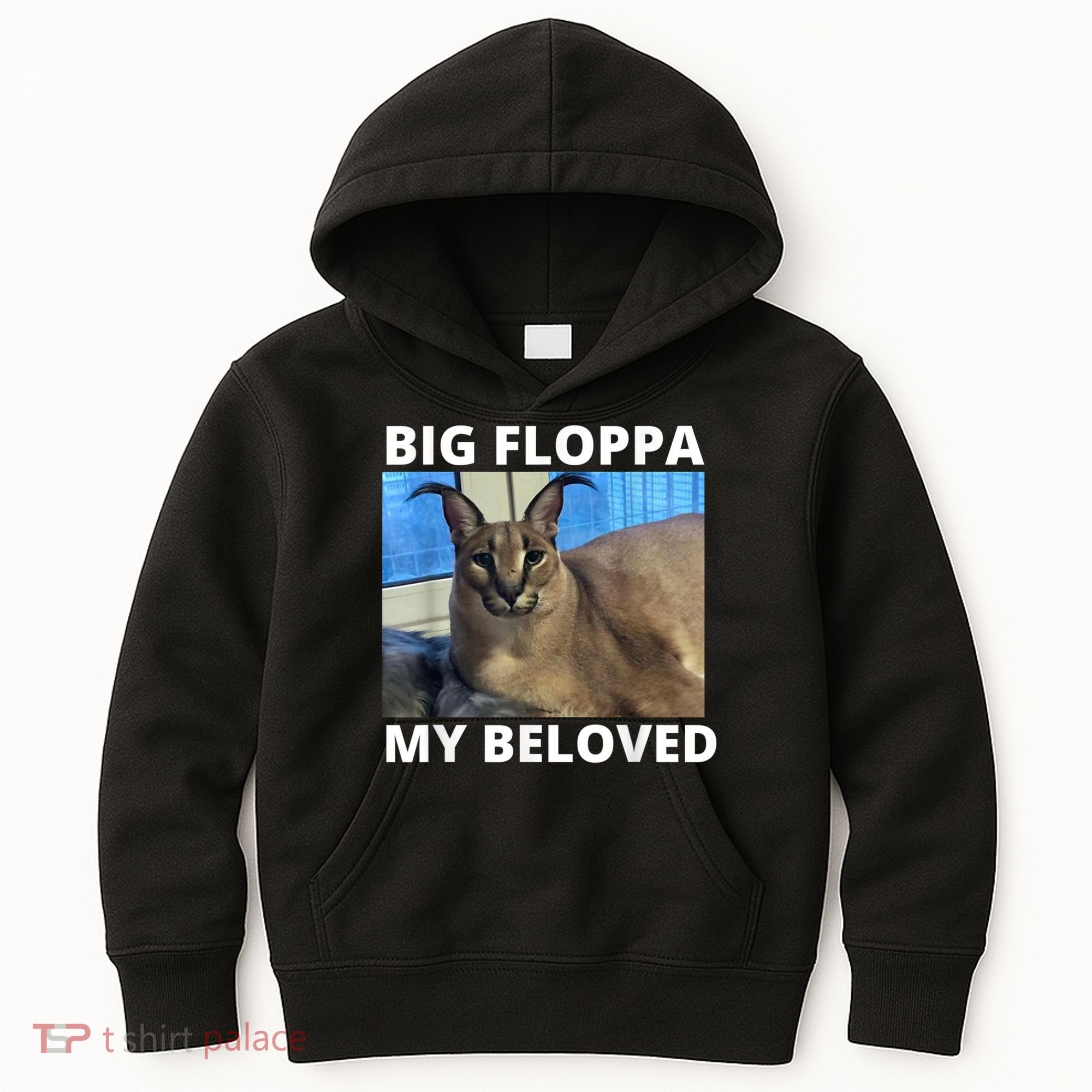 Big Floppa My Beloved Caracal Cat Meme Kids Hoodie