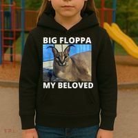 Big Floppa My Beloved Caracal Cat Meme Kids Hoodie thumb 3