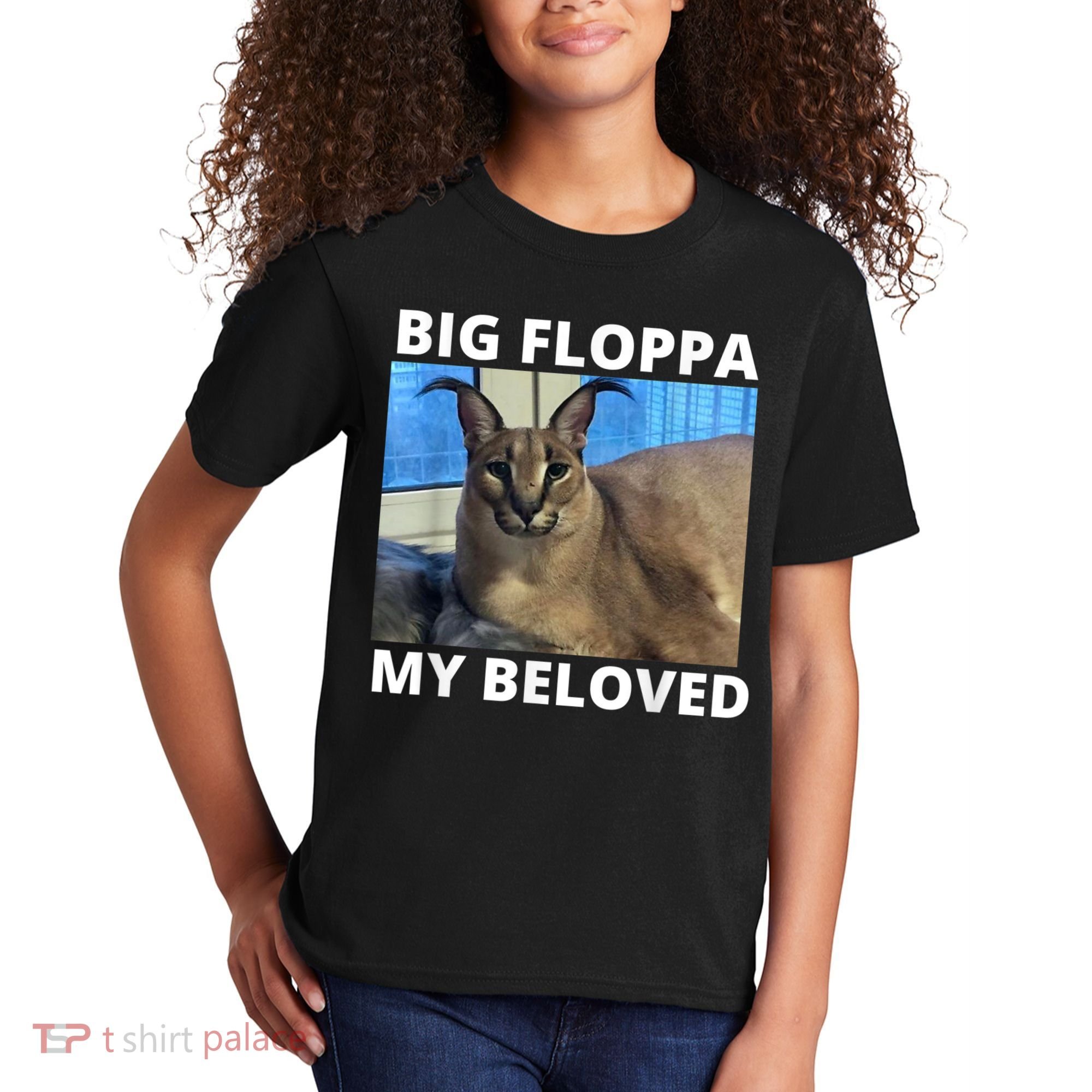 Big Floppa My Beloved Caracal Cat Meme Kids T-Shirt