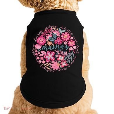 Boho Floral Mama She Is Mom Mothers Day Doggie Tank