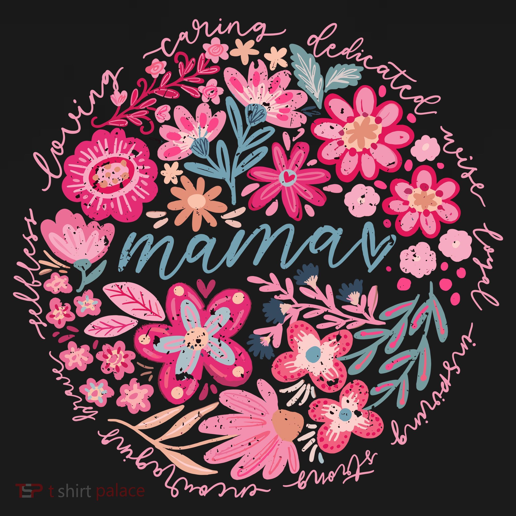 Boho Floral Mama She Is Mom Mothers Day Doggie Tank