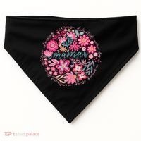 Boho Floral Mama She Is Mom Mothers Day USA-Made Doggie Bandana thumb 0