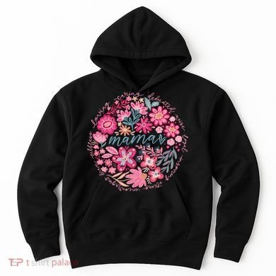 Boho Floral Mama She Is Mom Mothers Day Hoodie