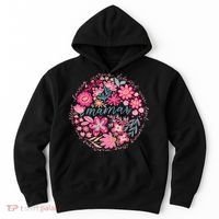 Boho Floral Mama She Is Mom Mothers Day Hoodie thumb 0