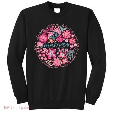 Boho Floral Mama She Is Mom Mothers Day Sweatshirt