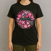 Boho Floral Mama She Is Mom Mothers Day T-Shirt thumb 4