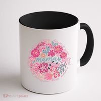 Boho Floral Mama She Is Mom Mothers Day Coffee Mug thumb 1