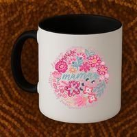 Boho Floral Mama She Is Mom Mothers Day Coffee Mug thumb 2