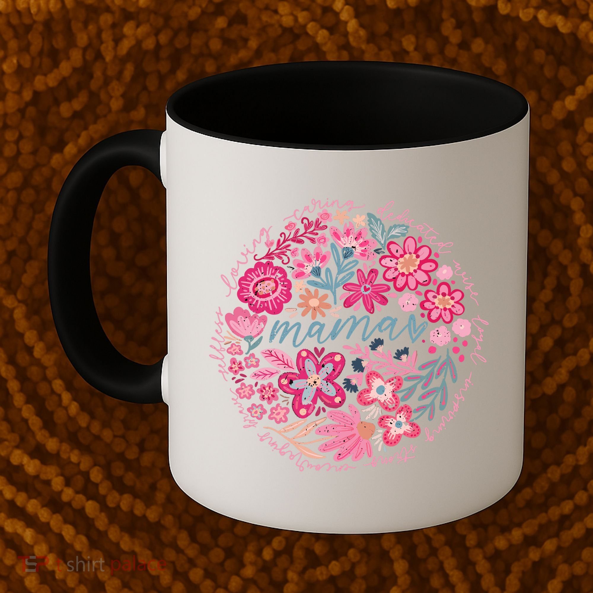 Boho Floral Mama She Is Mom Mothers Day Coffee Mug