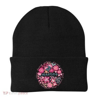 Boho Floral Mama She Is Mom Mothers Day Beanie