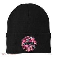 Boho Floral Mama She Is Mom Mothers Day Beanie thumb 0