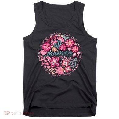 Boho Floral Mama She Is Mom Mothers Day Tank Top