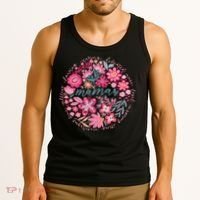 Boho Floral Mama She Is Mom Mothers Day Tank Top thumb 3