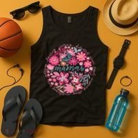 Boho Floral Mama She Is Mom Mothers Day Tank Top thumb 4