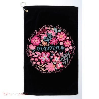 Boho Floral Mama She Is Mom Mothers Day Golf Towel