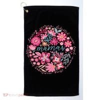Boho Floral Mama She Is Mom Mothers Day Golf Towel thumb 0