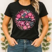 Boho Floral Mama She Is Mom Mothers Day Women's T-Shirt thumb 2
