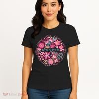 Boho Floral Mama She Is Mom Mothers Day Women's T-Shirt thumb 4
