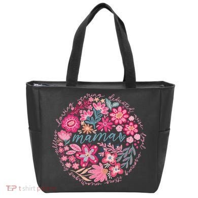 Boho Floral Mama She Is Mom Mothers Day Tote Bag