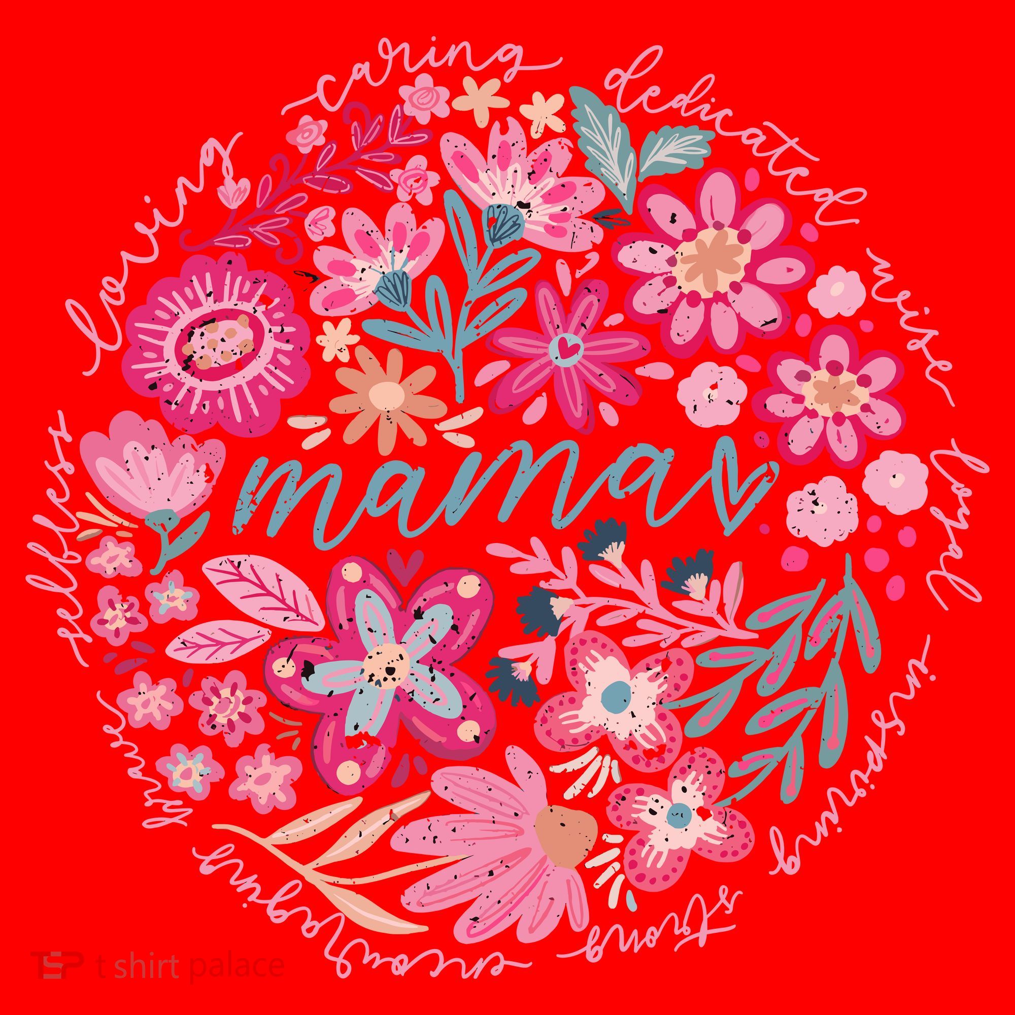 Boho Floral Mama She Is Mom Mothers Day Santa Hat