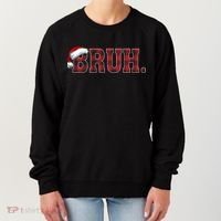 Bruh Funny Merry Christmas Buffalo Plaid Family Matching Pjs Women's Sweatshirt thumb 0
