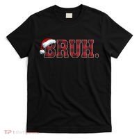 Bruh Funny Merry Christmas Buffalo Plaid Family Matching Pjs T-Shirt thumb 0