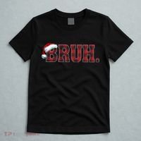 Bruh Funny Merry Christmas Buffalo Plaid Family Matching Pjs T-Shirt thumb 5
