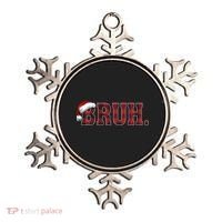 Bruh Funny Merry Christmas Buffalo Plaid Family Matching Pjs Ornament thumb 0