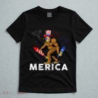Bigfoot Fireworks Merica 4th Of July Sasquatch T-Shirt thumb 5
