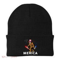 Bigfoot Fireworks Merica 4th Of July Sasquatch Beanie thumb 0