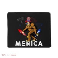 Bigfoot Fireworks Merica 4th Of July Sasquatch Mousepad thumb 0