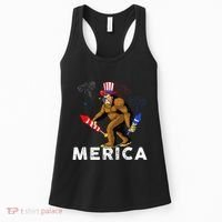 Bigfoot Fireworks Merica 4th Of July Sasquatch Women's Tank Top thumb 0