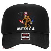Bigfoot Fireworks Merica 4th Of July Sasquatch Hat thumb 0