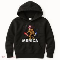 Bigfoot Fireworks Merica 4th Of July Sasquatch Kids Hoodie thumb 0