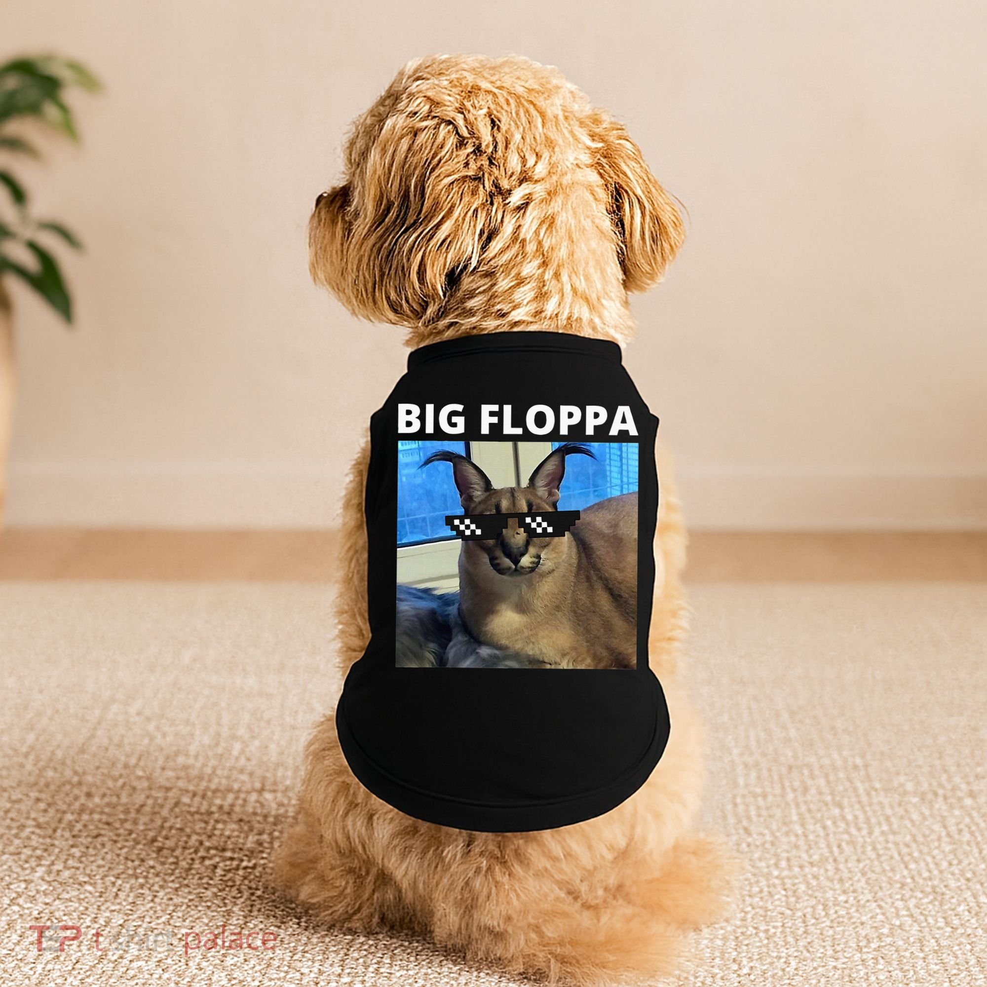 Big Floppa Meme Cat Doggie Tank