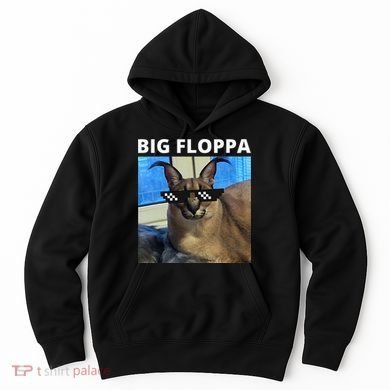 Big Floppa Meme Cat Hoodie