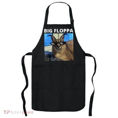 Big Floppa Meme Cat Apron