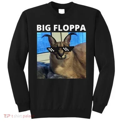 Big Floppa Meme Cat Sweatshirt