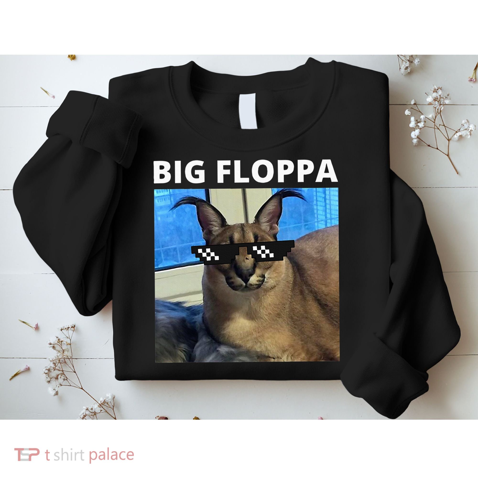 Big Floppa Meme Cat Sweatshirt