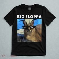 Big Floppa Meme Cat T-Shirt thumb 5