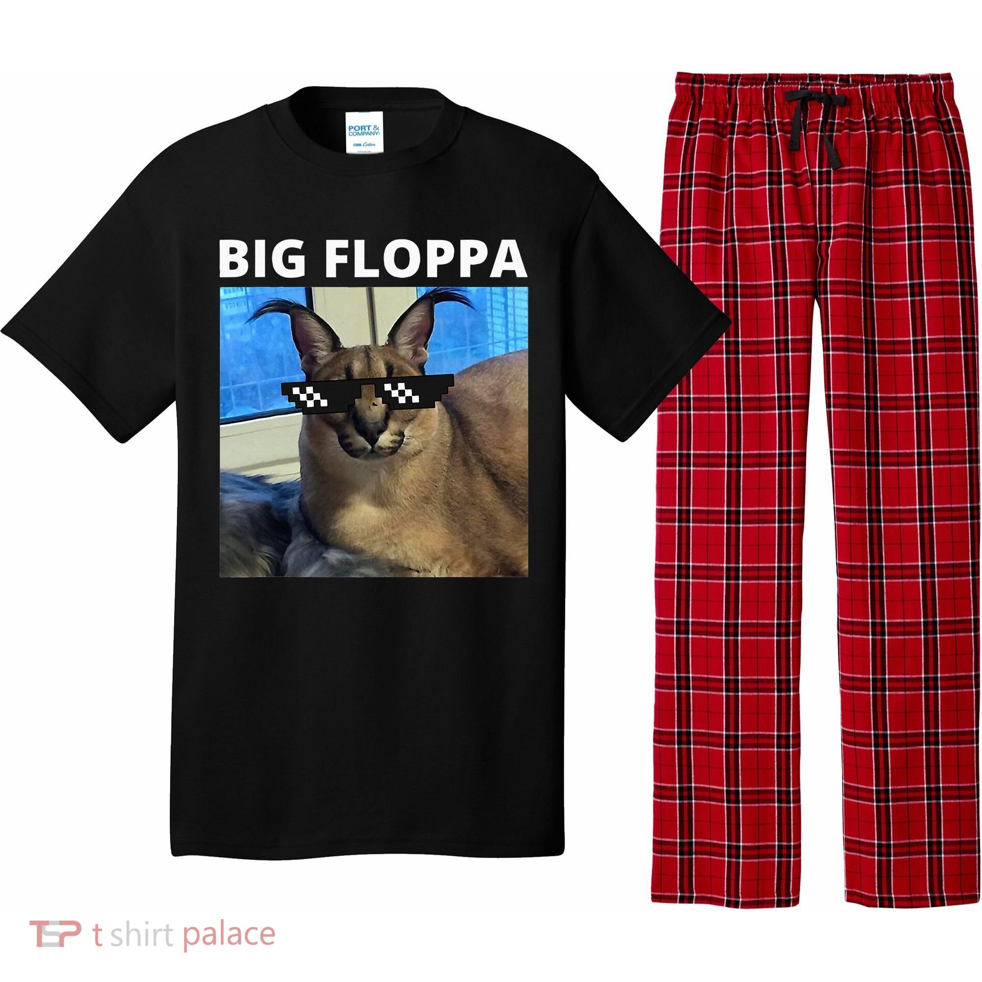 Big Floppa Meme Cat Pajama Set
