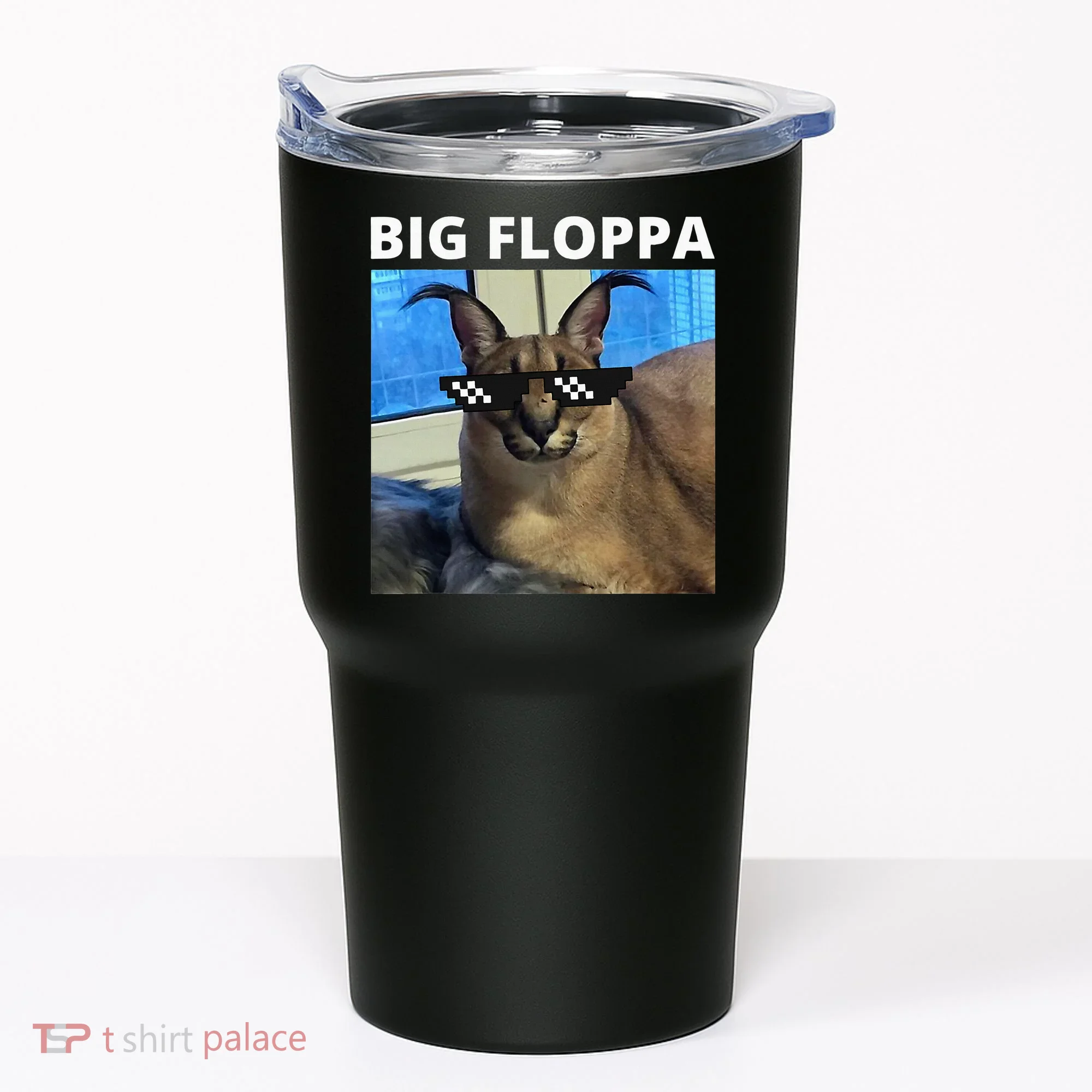 Big Floppa Meme Cat Tumbler