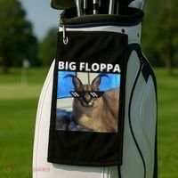 Big Floppa Meme Cat Golf Towel thumb 2