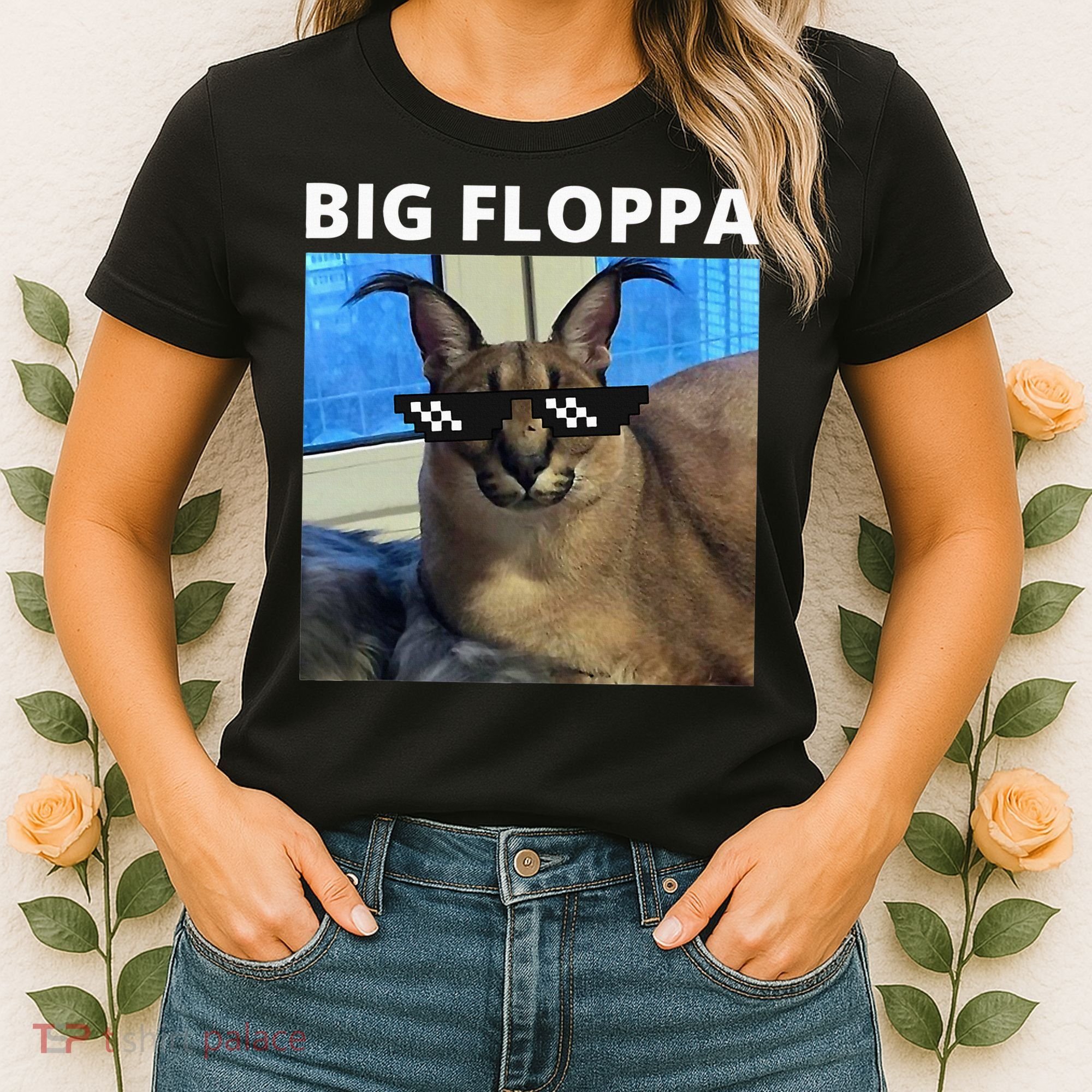 Big Floppa Meme Cat Women's T-Shirt