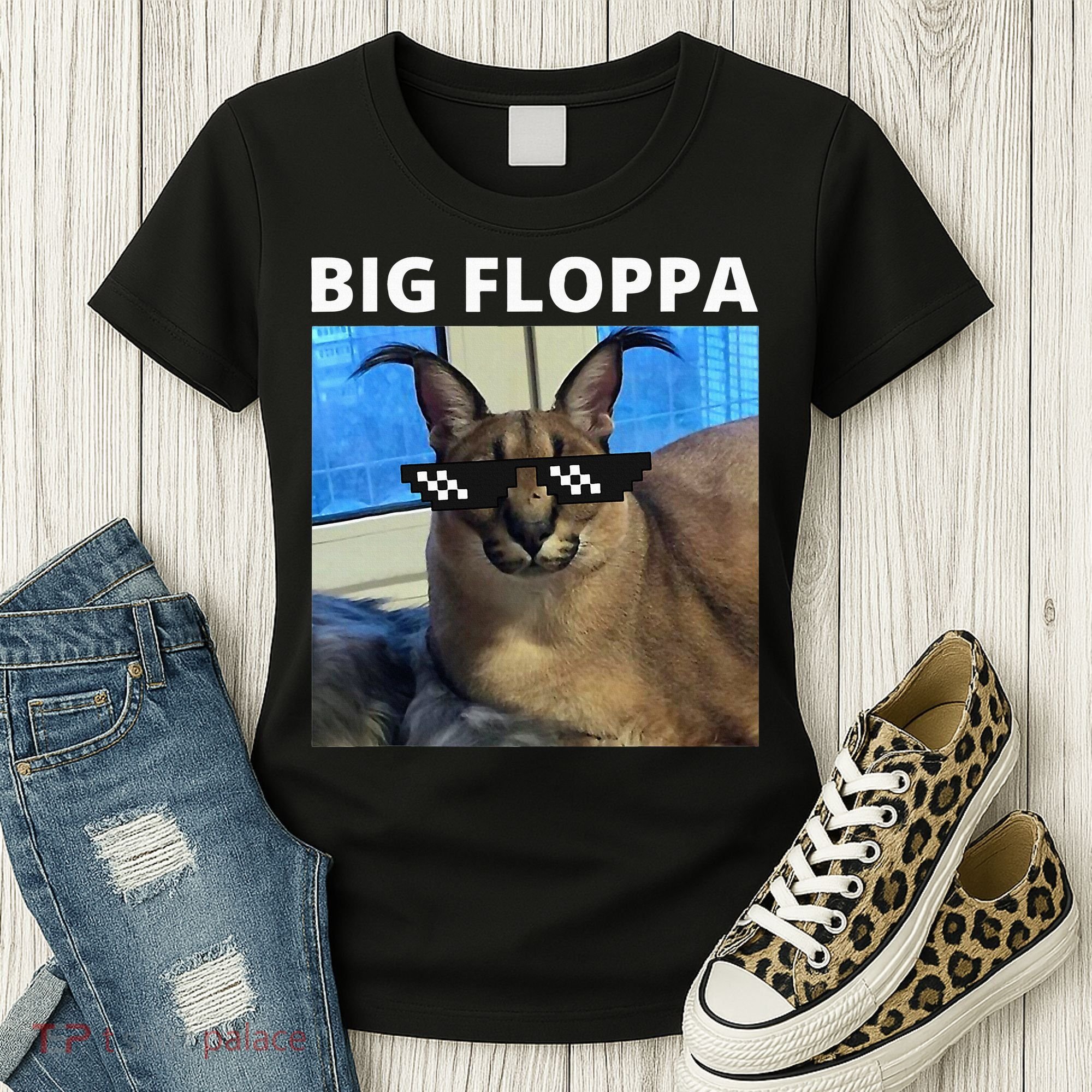 Big Floppa Meme Cat Women's T-Shirt
