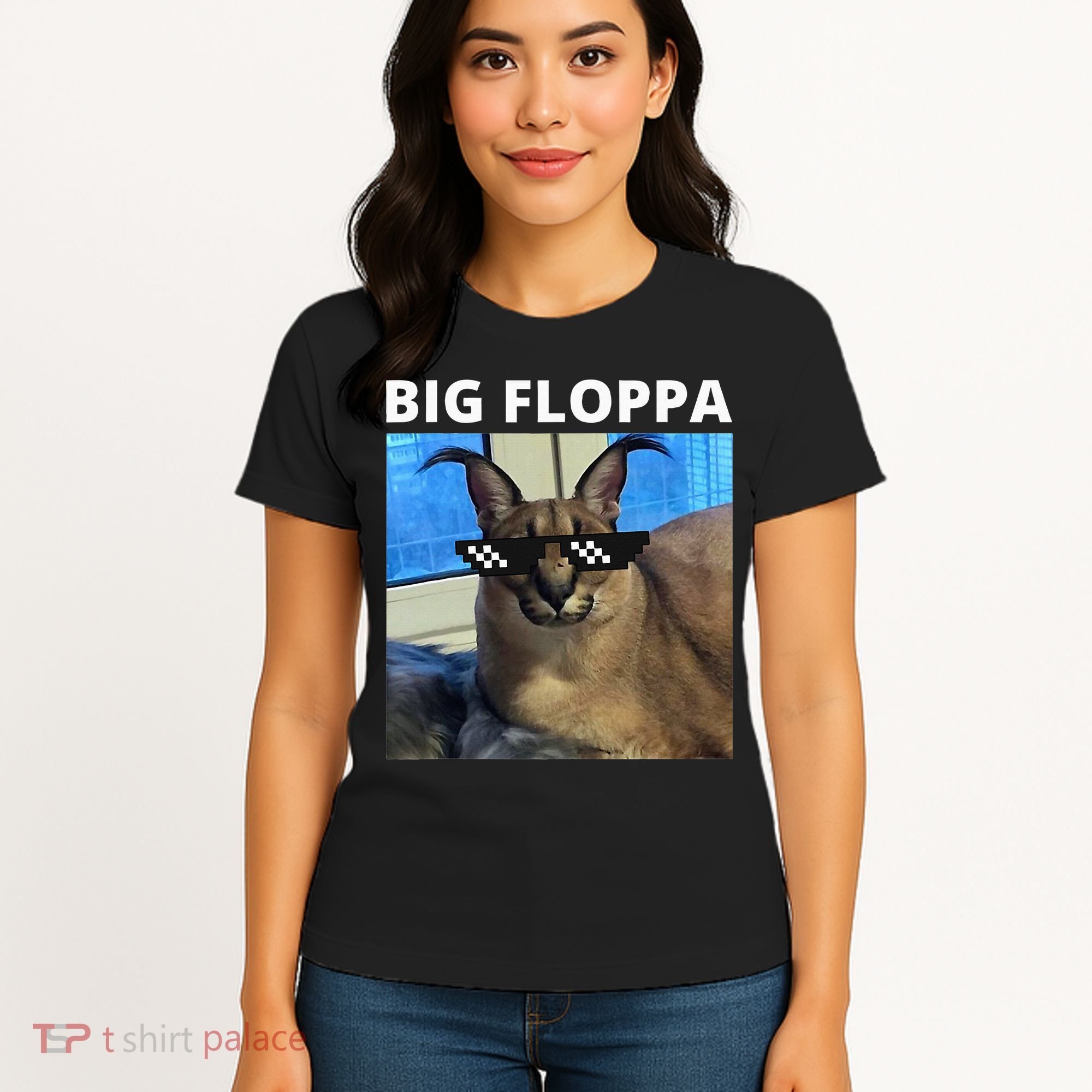 Big Floppa Meme Cat Women's T-Shirt