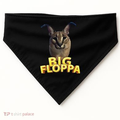Big Floppa Meme Cat USA-Made Doggie Bandana